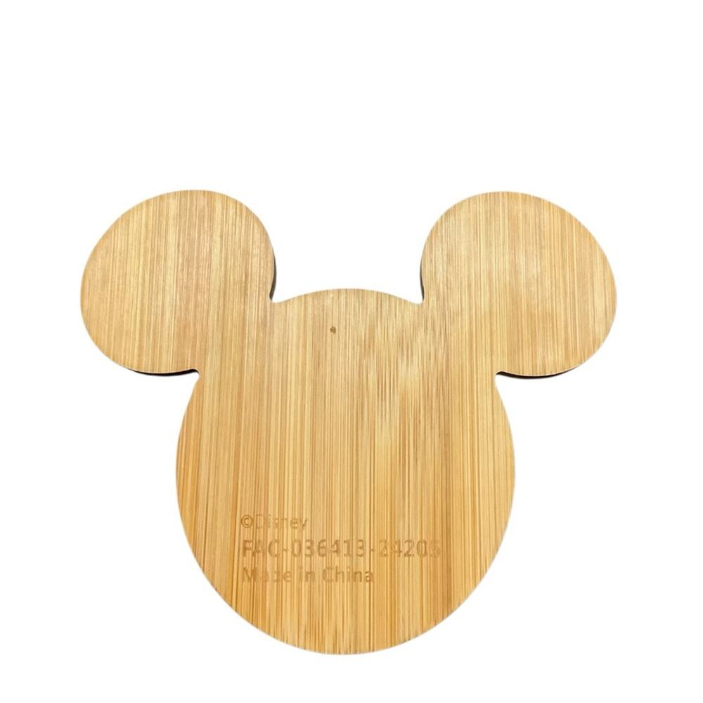 Disney Bamboo Mickey Mouse Coasters Natural Set of 4 NEW - Picture 9 of 12